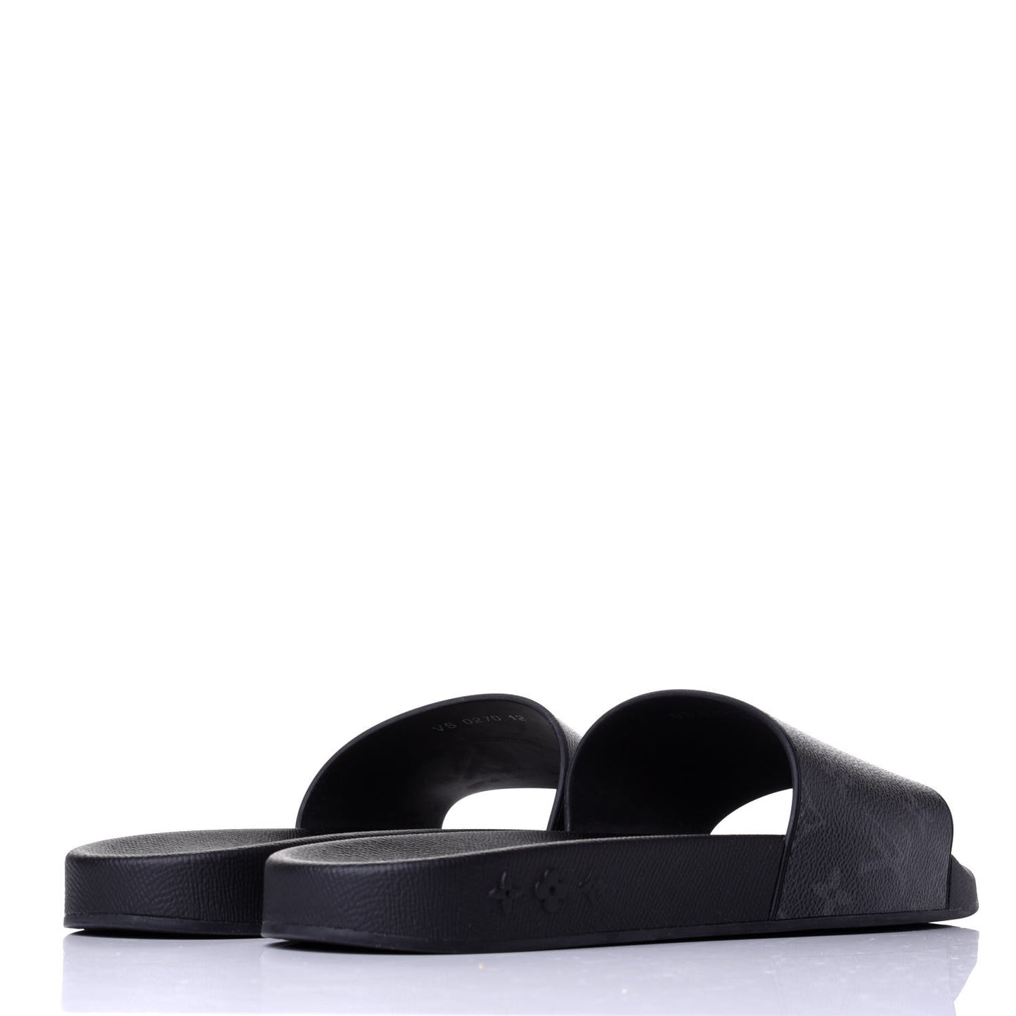 Rubber Monogram Eclipse Mens Waterfront Mules 12 Black