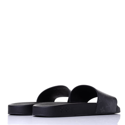 Louis Vuitton Rubber Monogram Eclipse Mens Waterfront Mules 12 Black 4 of 10