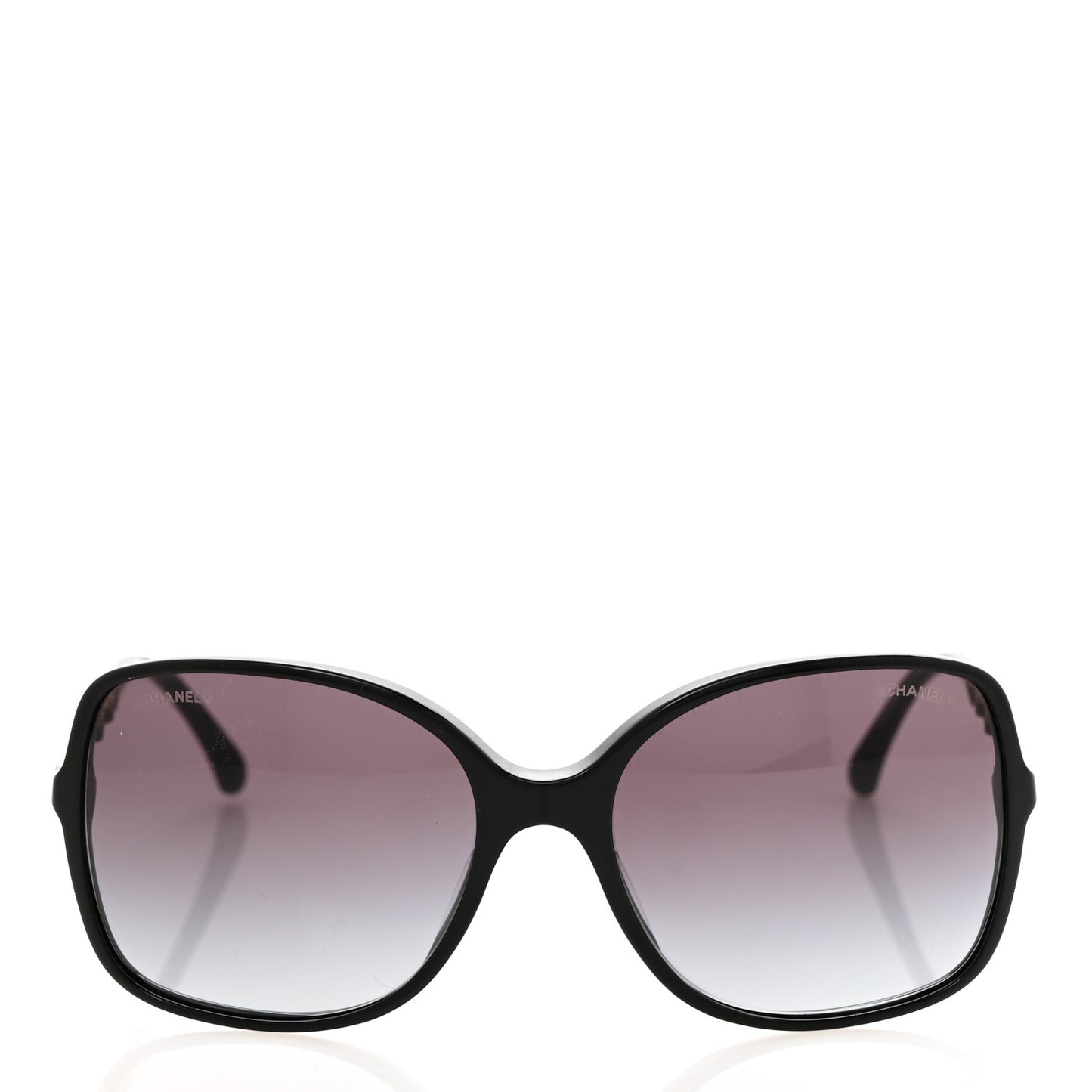 Lambskin Square Chain Sunglasses 5210-Q Black