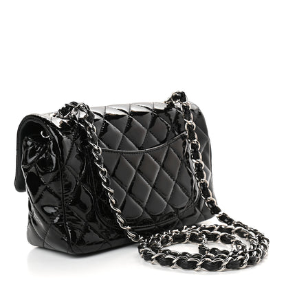 Chanel Patent Calfskin Quilted Mini Rectangular Flap Black 3 of 9