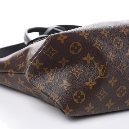 Louis Vuitton Monogram Flower Zipped Tote MM Black 8 of 9