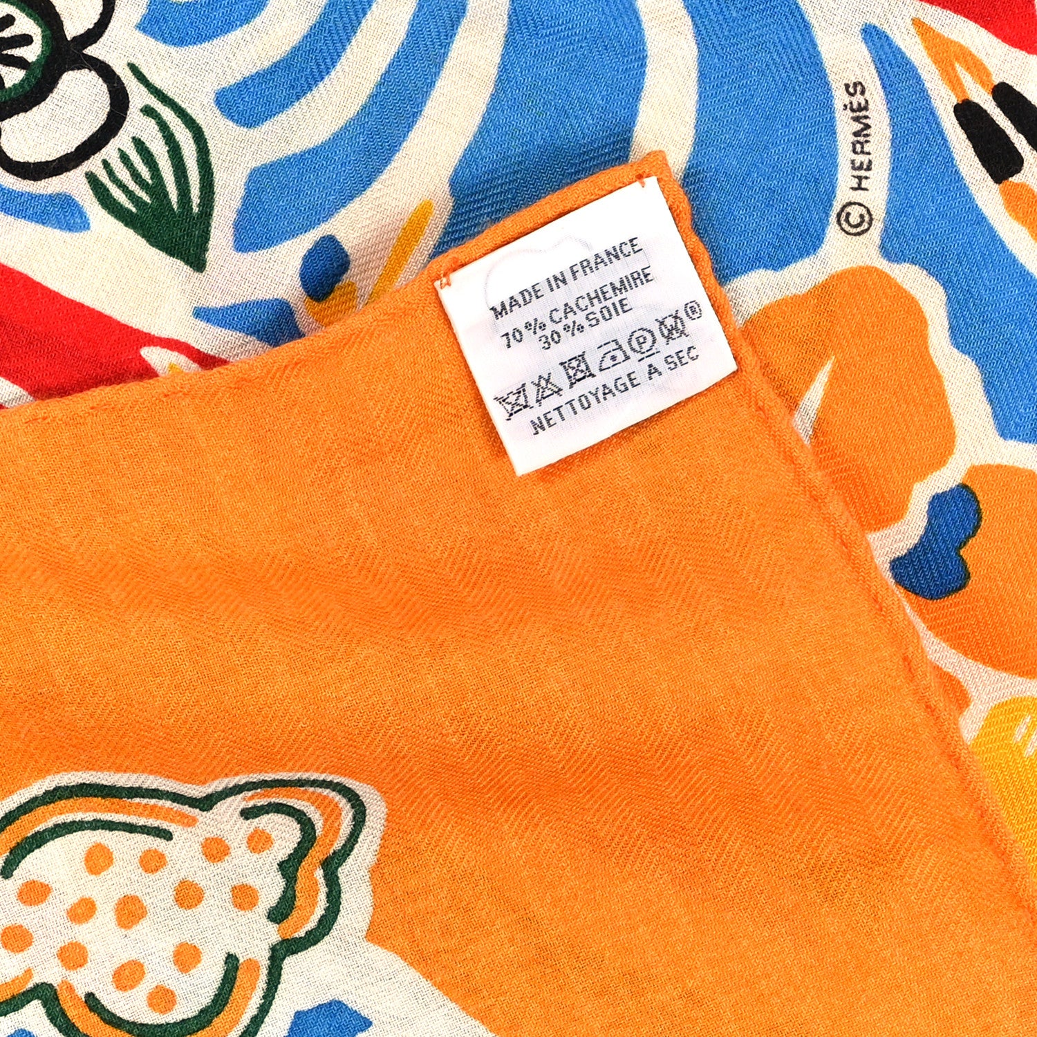 Hermes Cashmere Silk Bingata Shawl 140 3 of 3