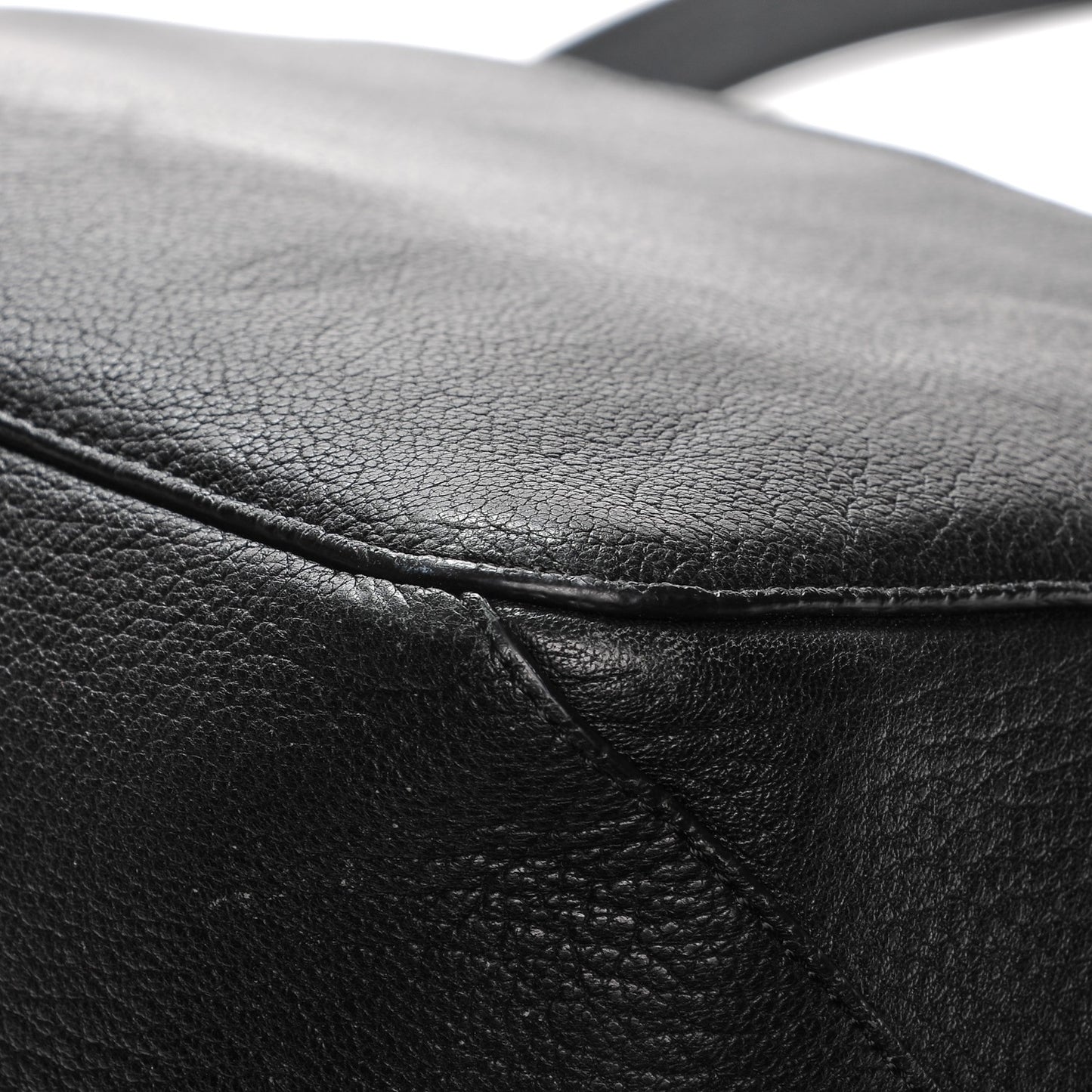 Calfskin Lizard Embossed Large Courier Bag Black