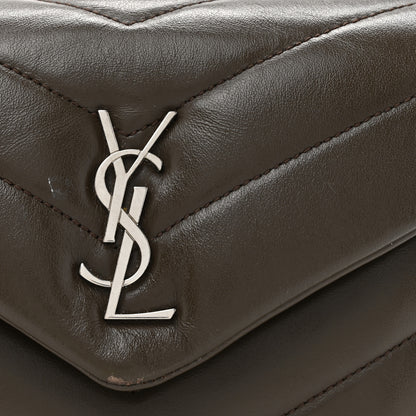 Saint Laurent Calfskin Y Quilted Monogram Toy Loulou Crossbody Bag Military Olive 9 of 18