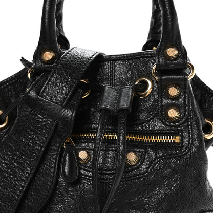 Balenciaga Agneau Giant 12 Gold Hardware Mini Pompon Black 9 of 11