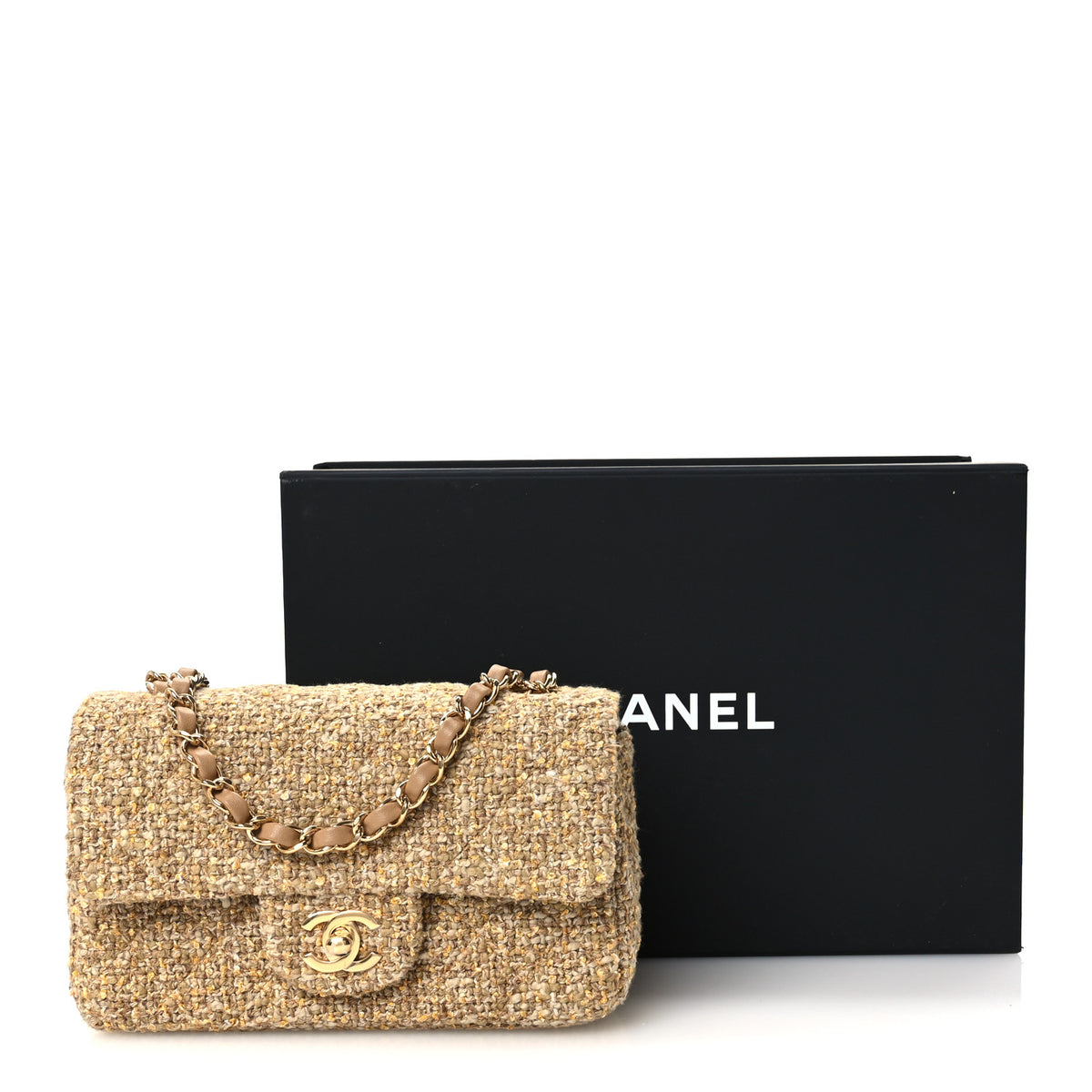 Tweed Quilted Mini Rectangular Flap Craft