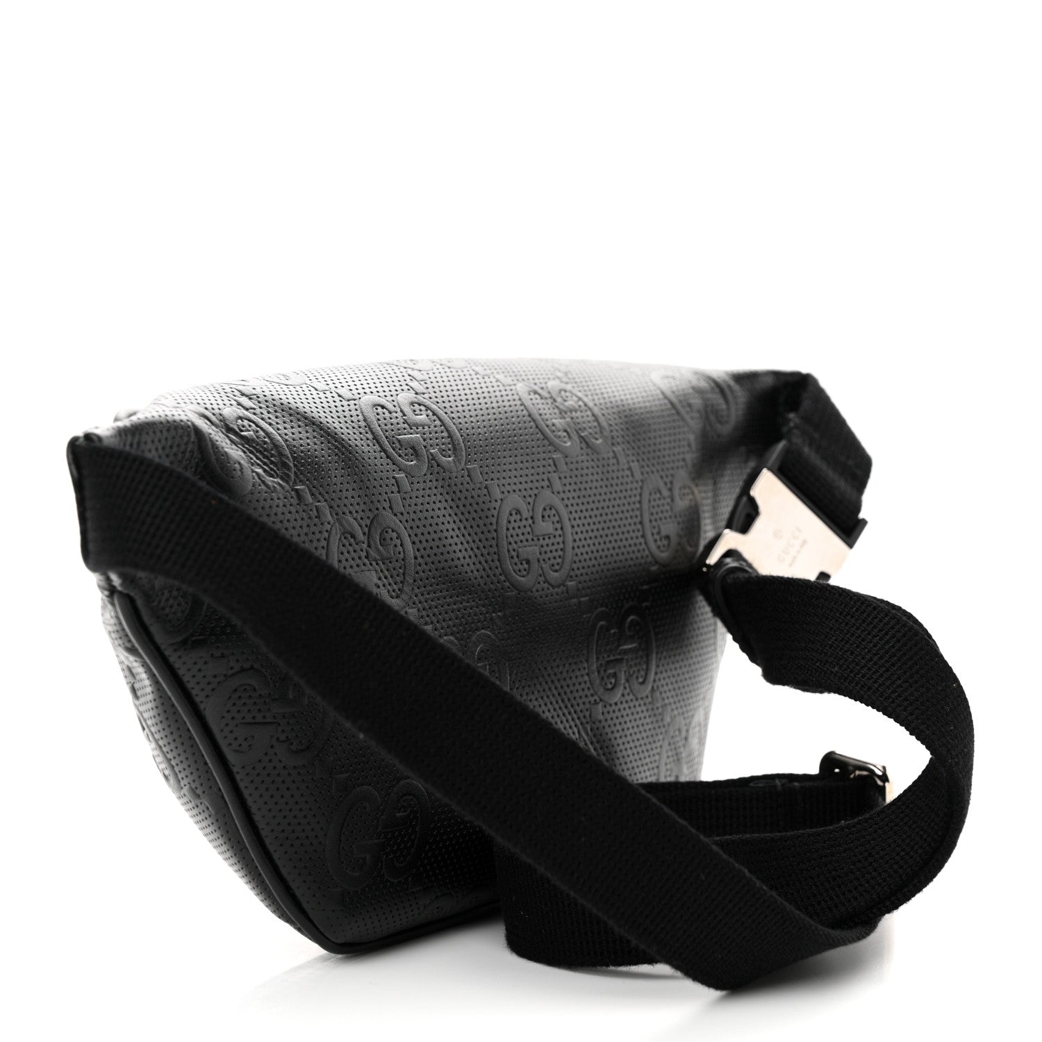 Gucci Calfskin GG Tennis Embossed Belt Bag Black 3 of 11