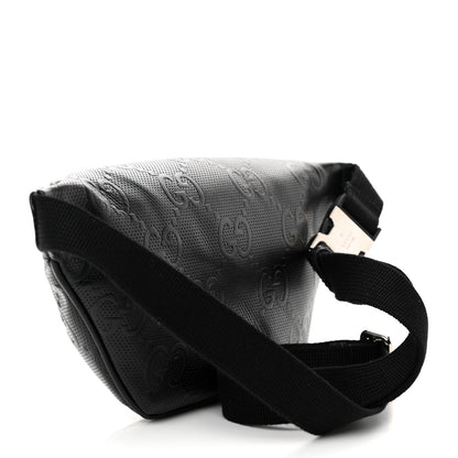 Gucci Calfskin GG Tennis Embossed Belt Bag Black 3 of 11