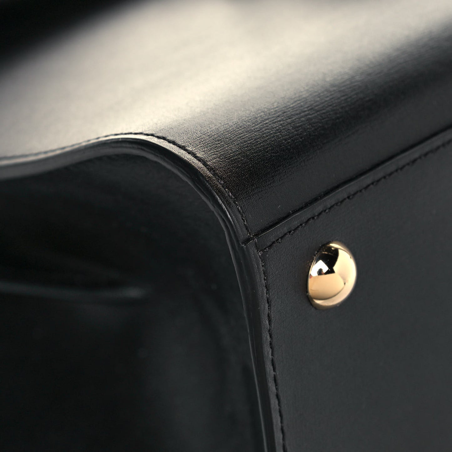 Grained Calfskin MM Brillant Satchel Black