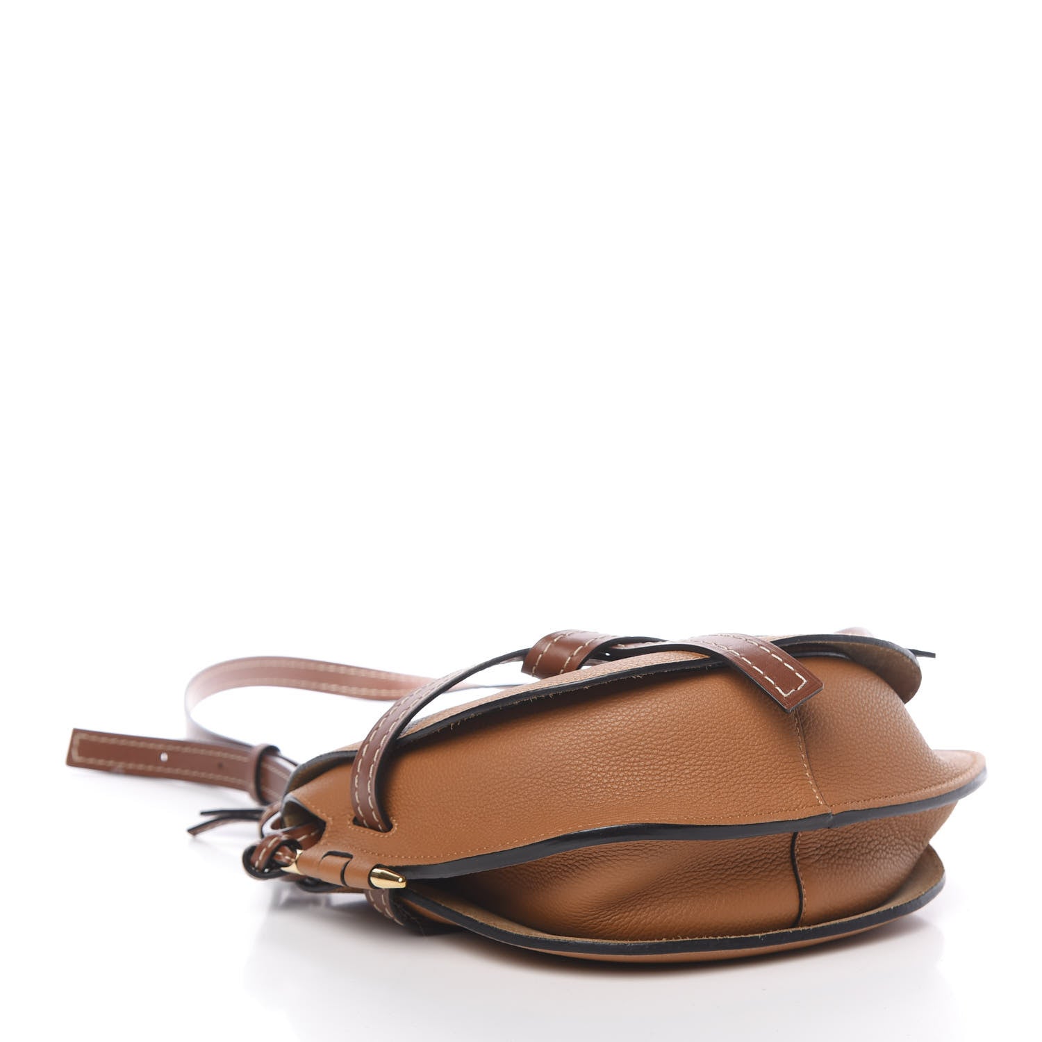 Loewe Grained Calfskin Small Gate Crossbody Bag Caramel Pecan 4 of 9