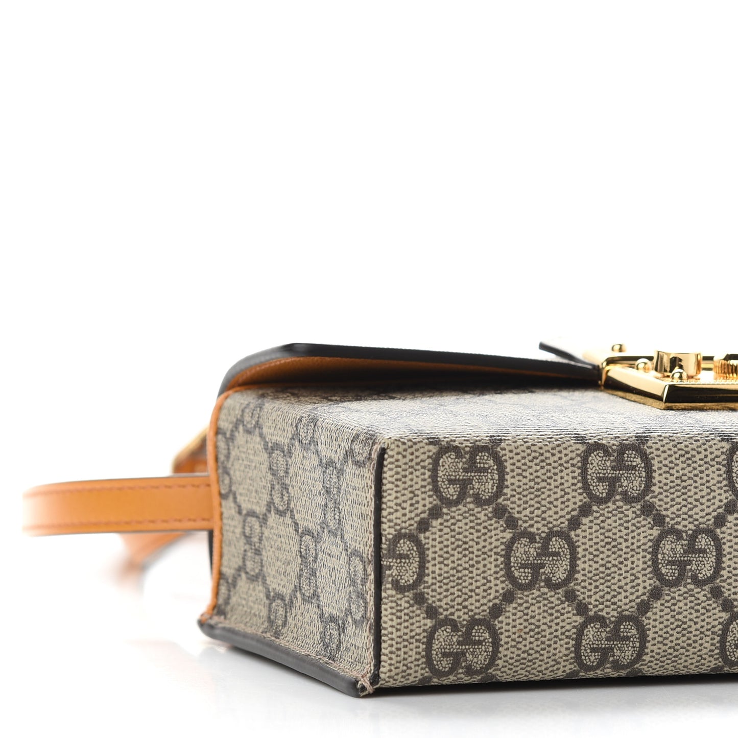 GG Supreme Monogram New Sakai Calfskin Mini Padlock Top Handle Shoulder Bag Beige Ebony Mystic White Sun Oil