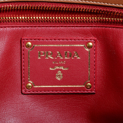 Prada Soft Calf Large Frame Tote Sughero 8 of 9