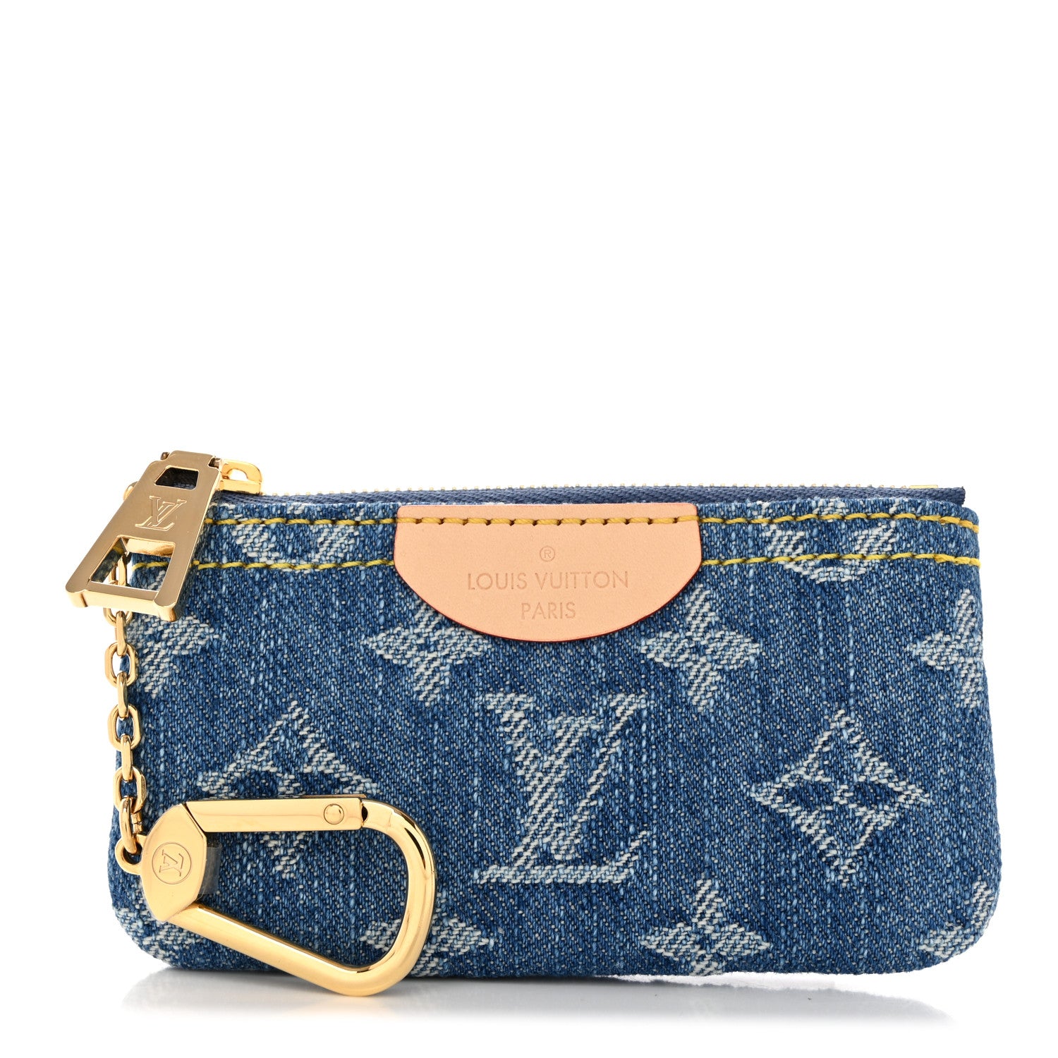 Louis Vuitton Monogram Denim Key Pouch Denim Blue 1 of 6