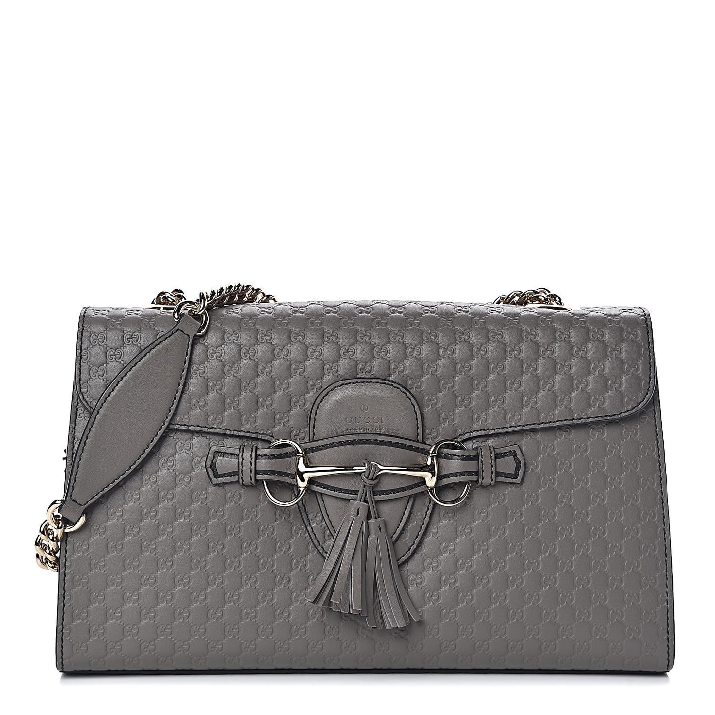 Soft Microguccissima Medium Emily Chain Shoulder Bag Loess