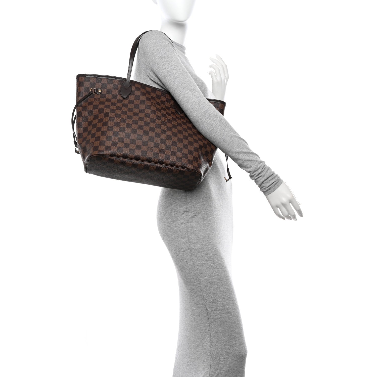 Louis Vuitton Damier Ebene Neo Neverfull MM Rose Ballerine 2 of 11
