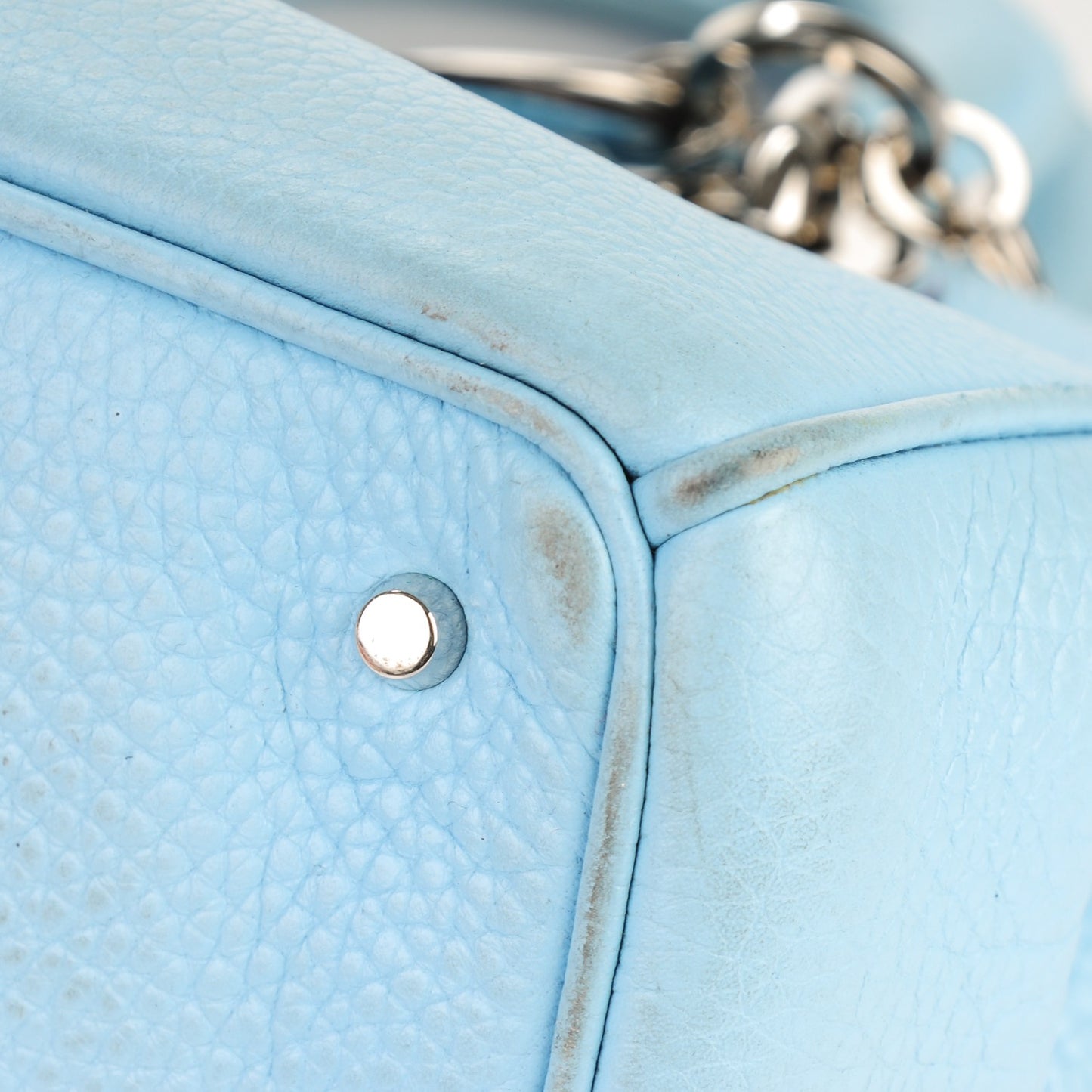 Bullcalf Small Diorissimo Tote Light Blue