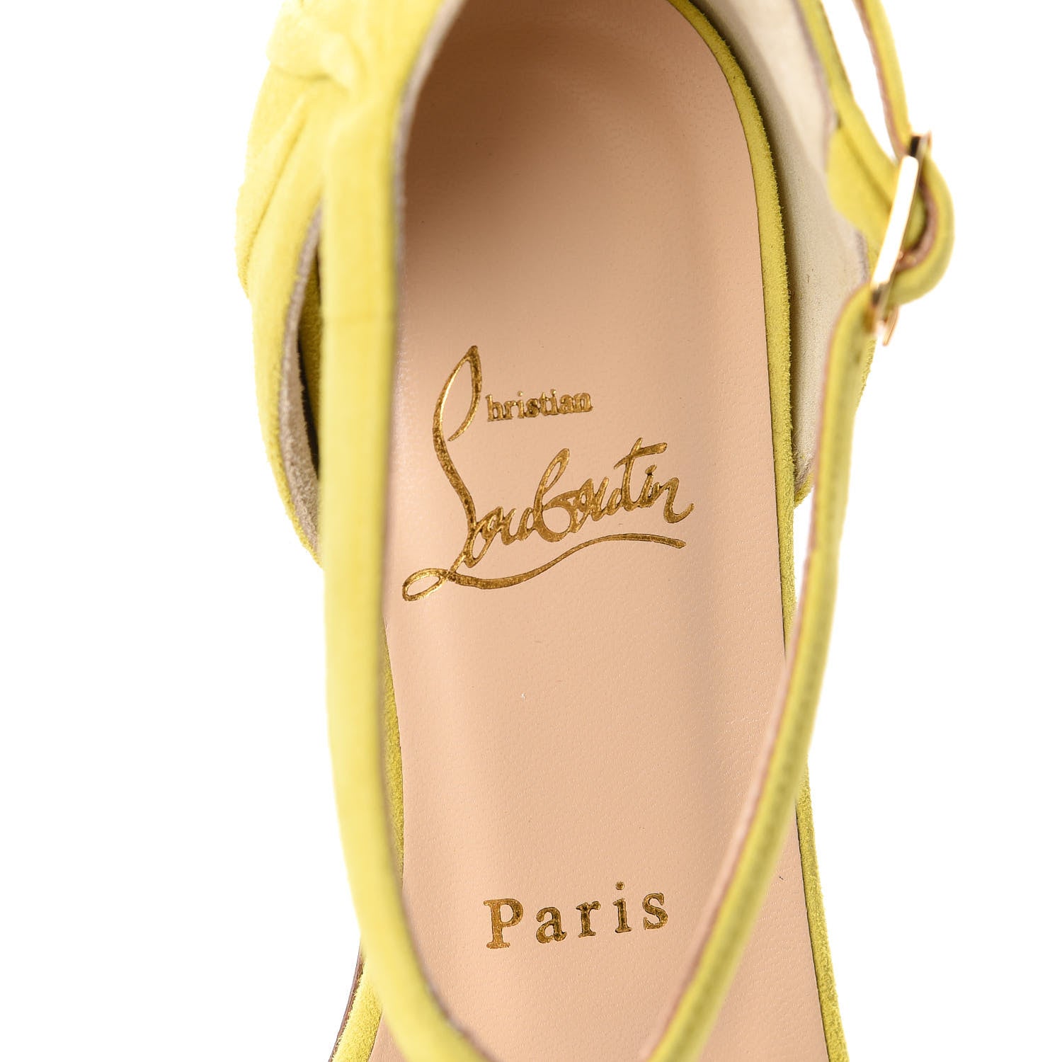 Christian Louboutin Veau Velours Braided Jazzy Doll T-Strap Flat Sandals 37 Anis 8 of 9
