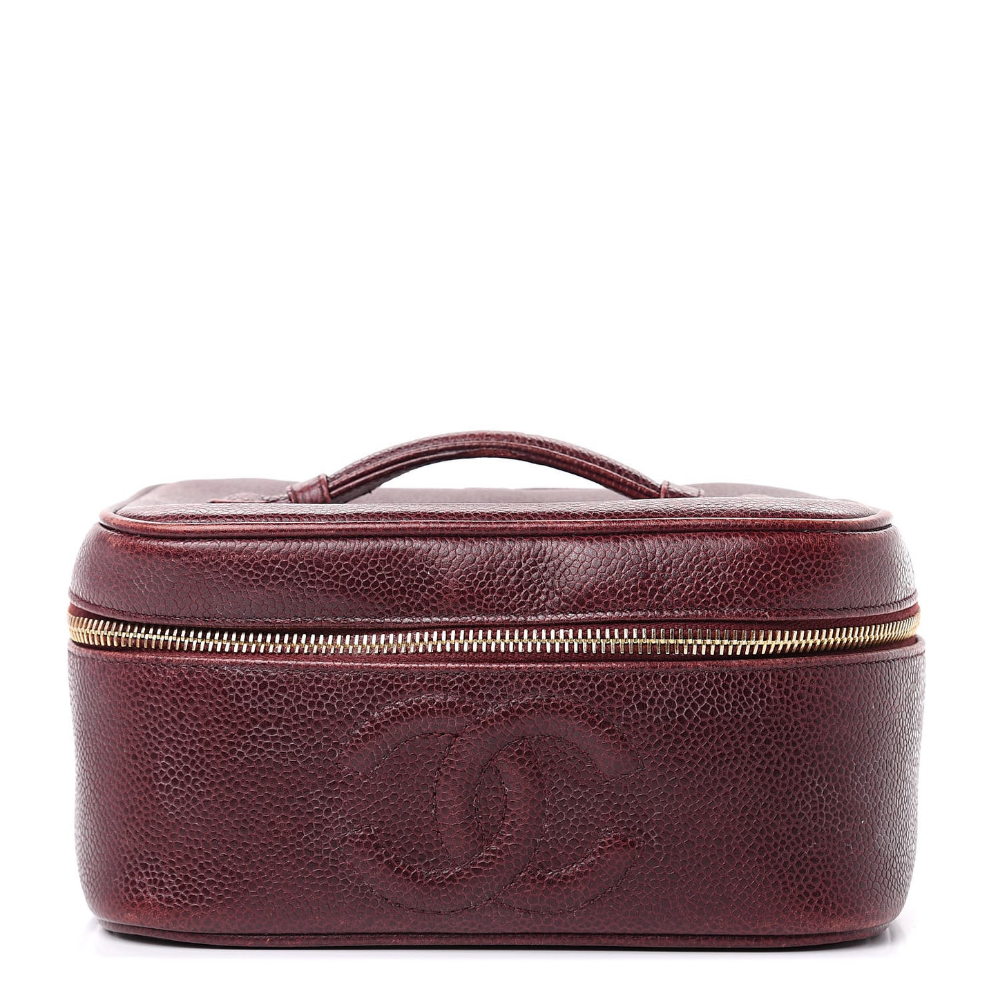 Caviar Vanity Cosmetic Case Burgundy
