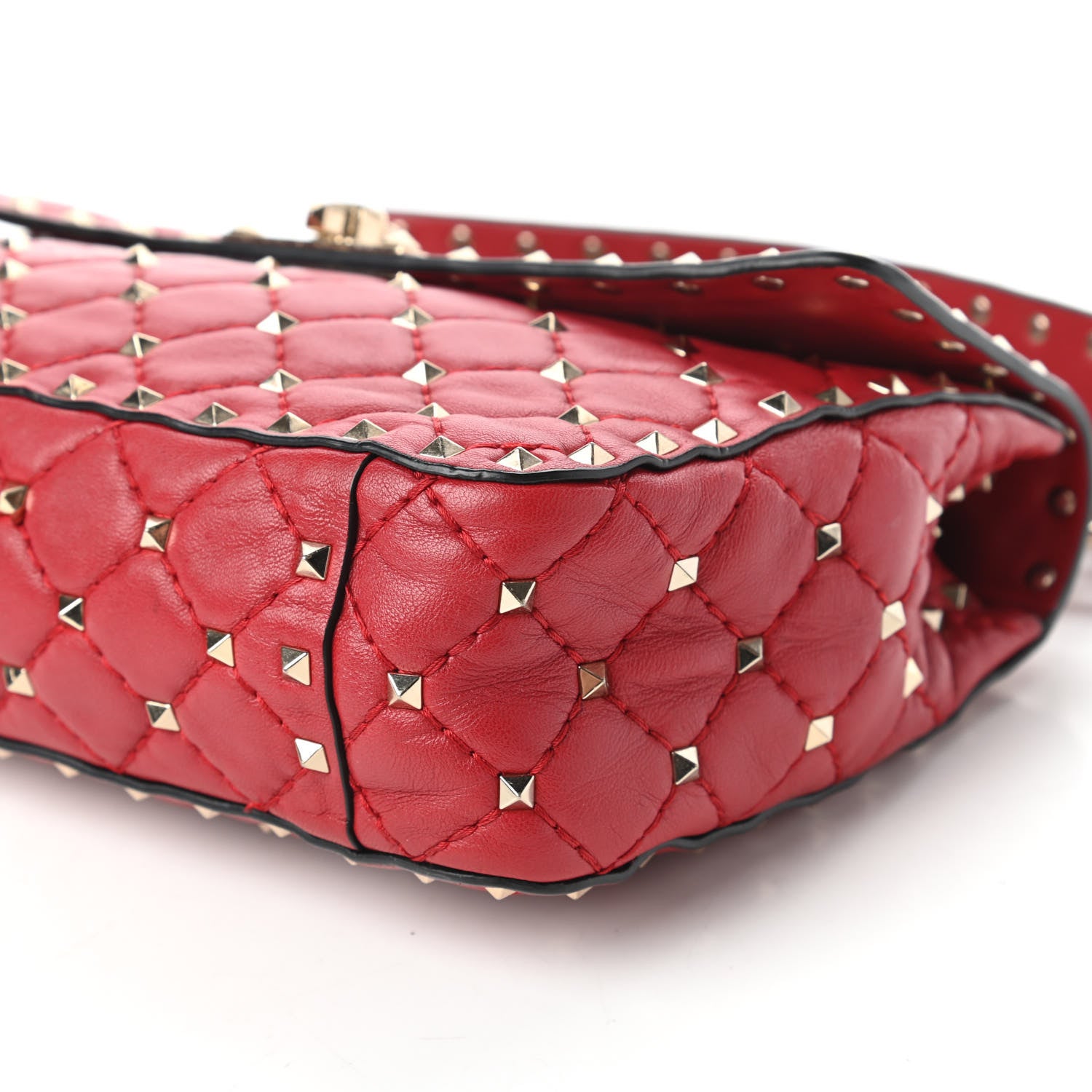 Valentino Garavani Nappa Medium Rockstud Spike Shoulder Bag Rosso Valentino 7 of 13
