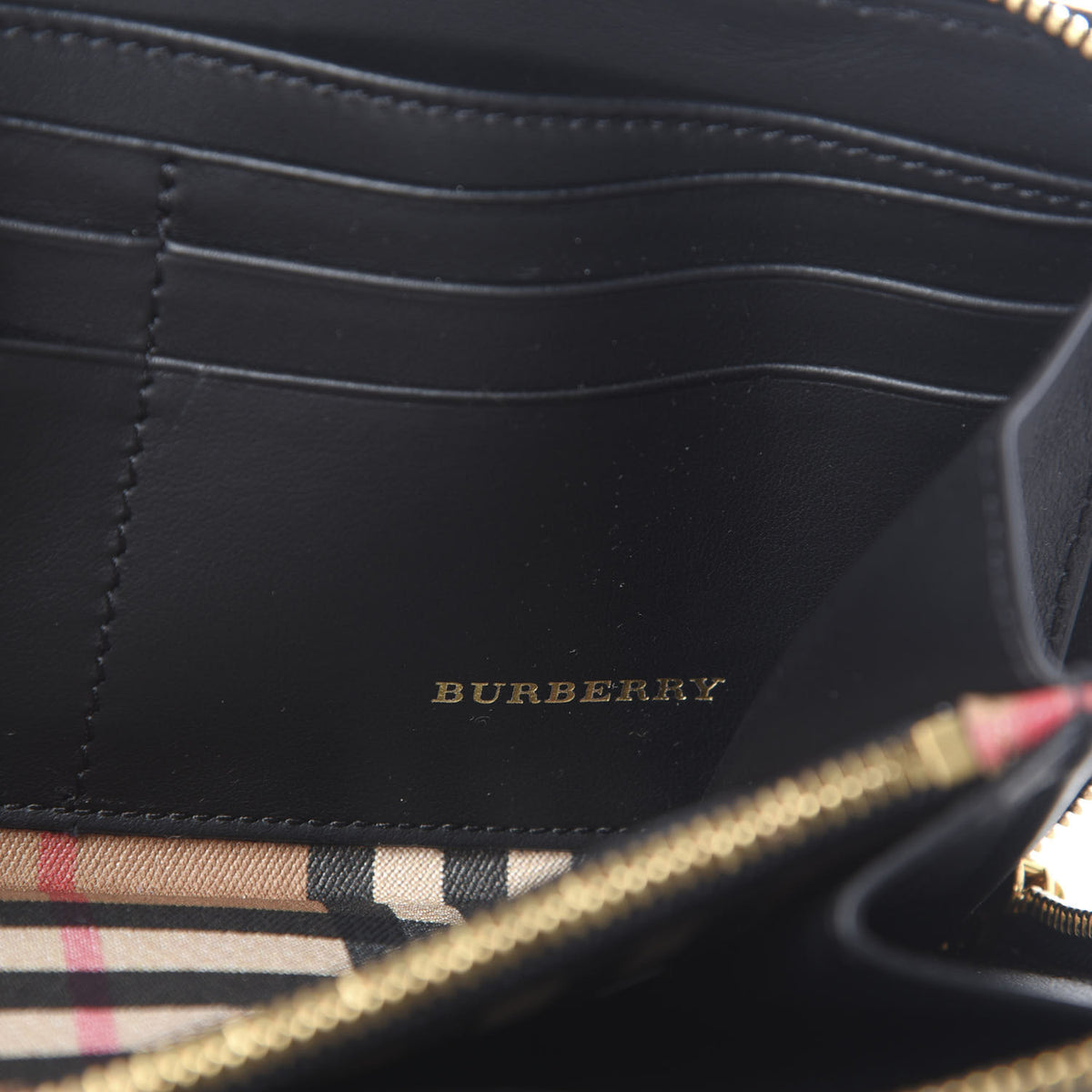 Burberry Vintage Check Elmore Zip Around Wallet Black 7 of 7