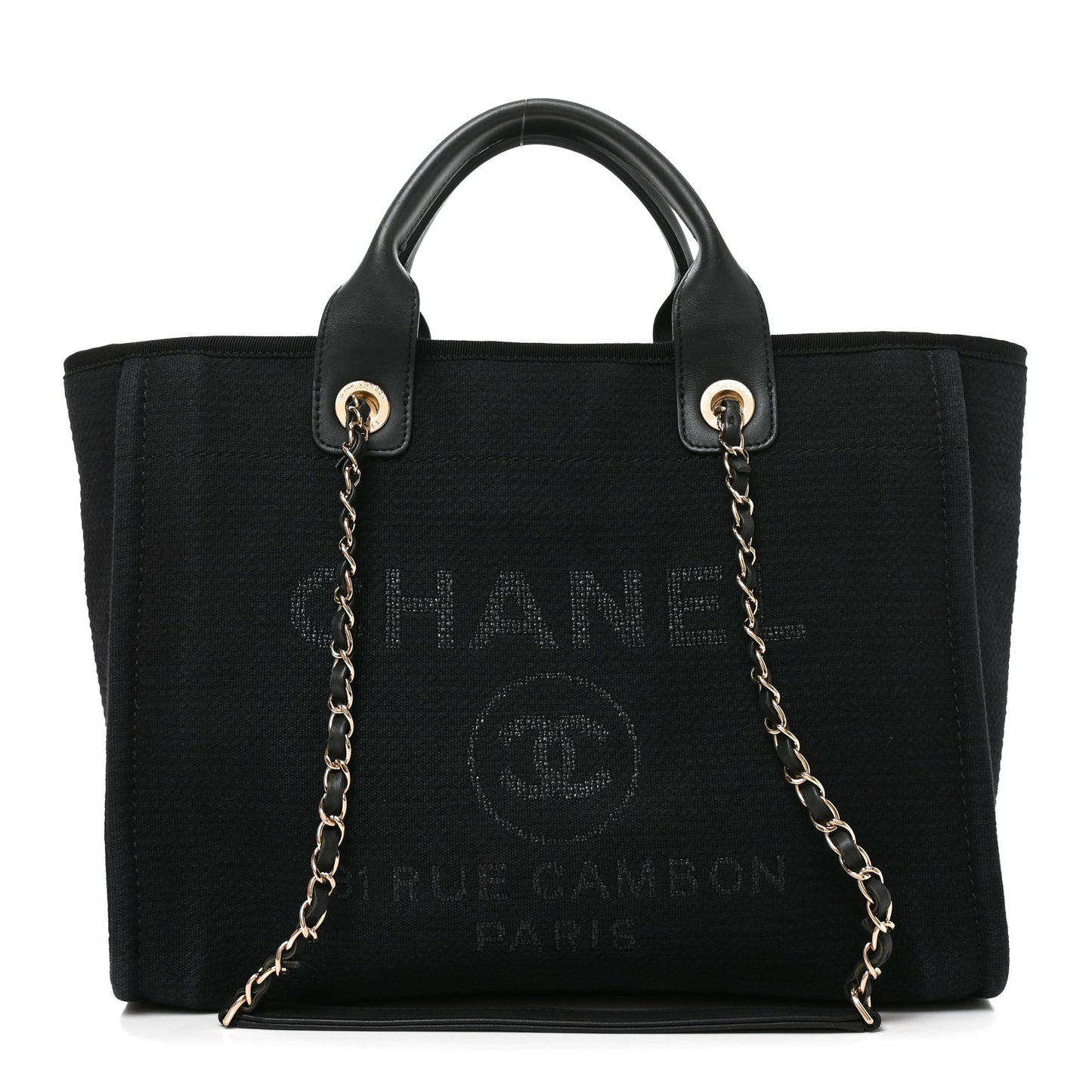 Mixed Fibers Small Deauville Tote Black