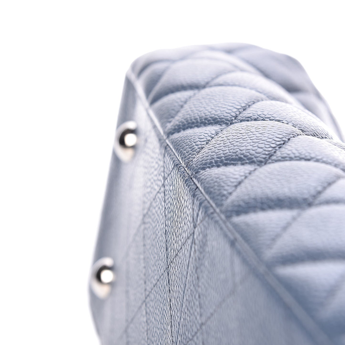 Caviar Quilted Flap Tote Blue
