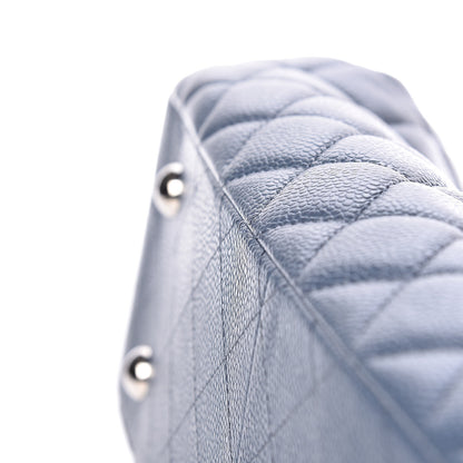 Chanel Caviar Quilted Flap Tote Blue 8 of 11