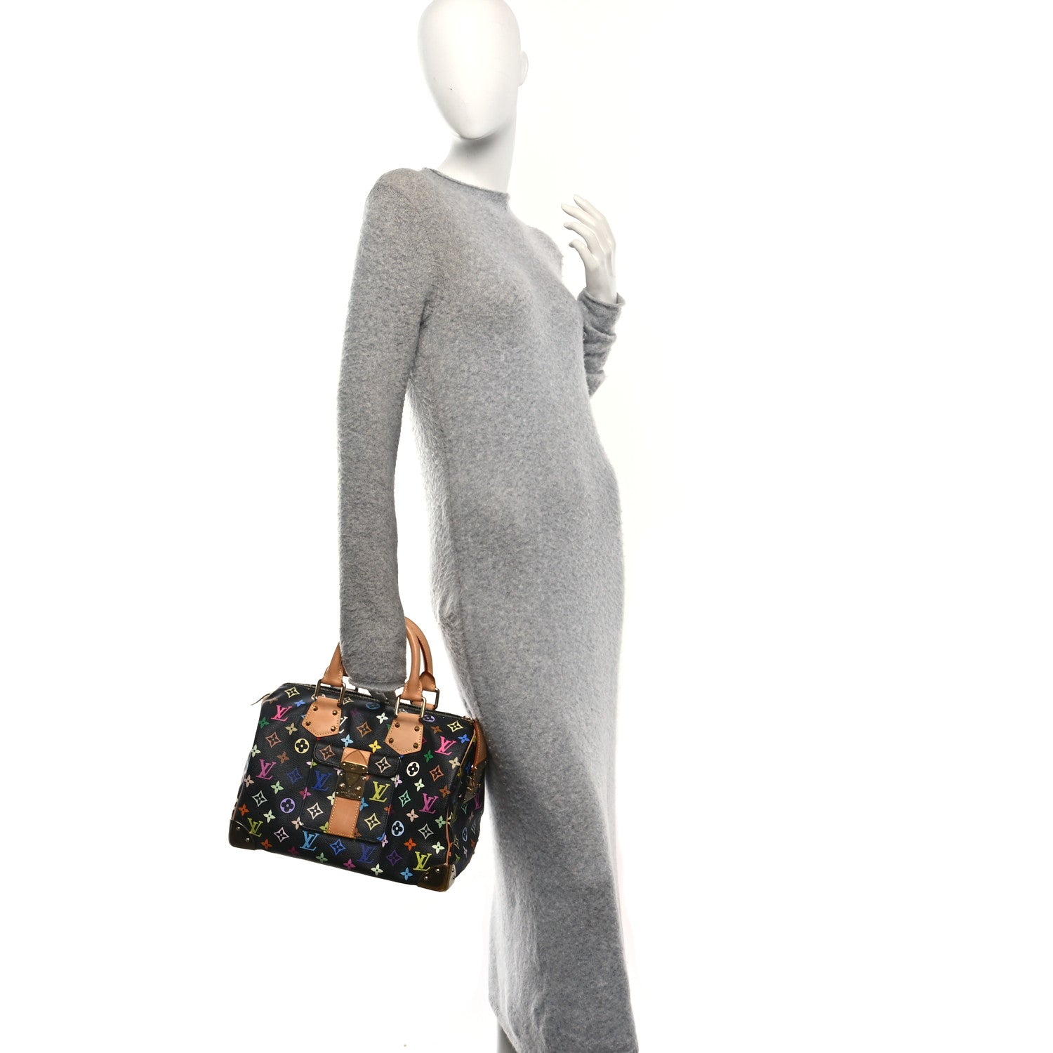 Louis Vuitton Monogram Multicolor Speedy 30 Black 2 of 9