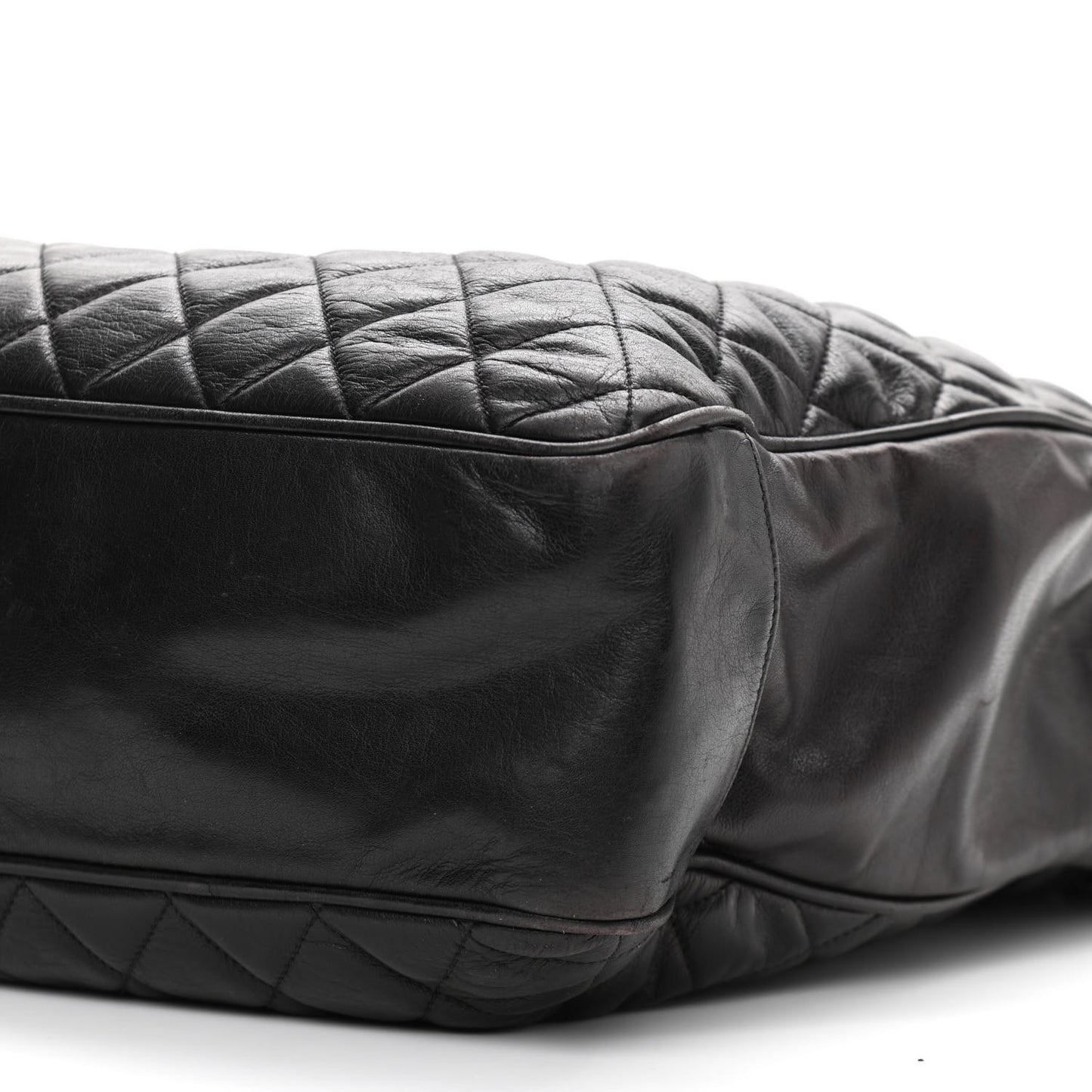 Lambskin Quilted Tote Black