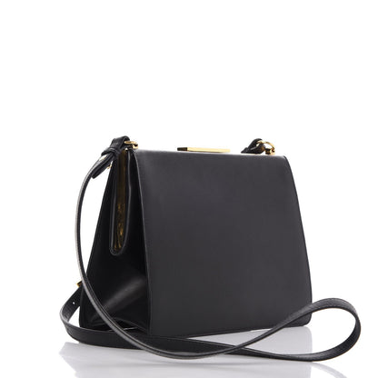 Prada Saffiano City Calfskin Light Frame Bag Nero Black 3 of 7
