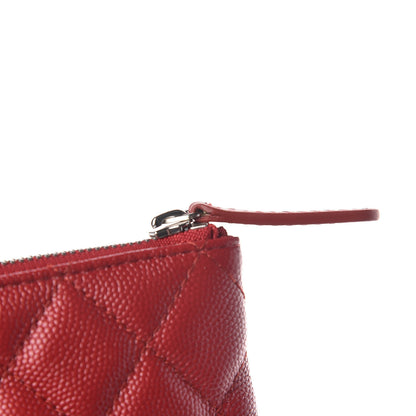 Chanel Caviar Quilted Small Cosmetic Case Red 8 of 9