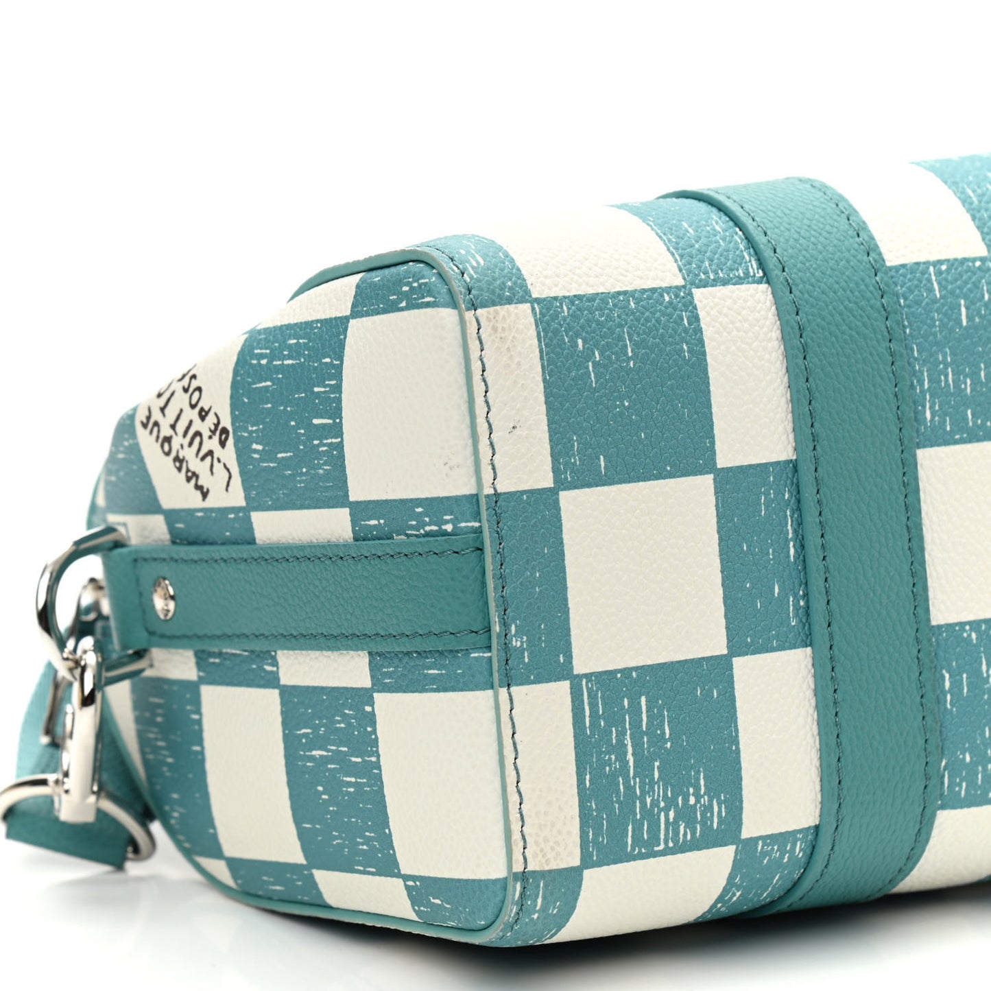 Calfskin Damier City Keepall Teal