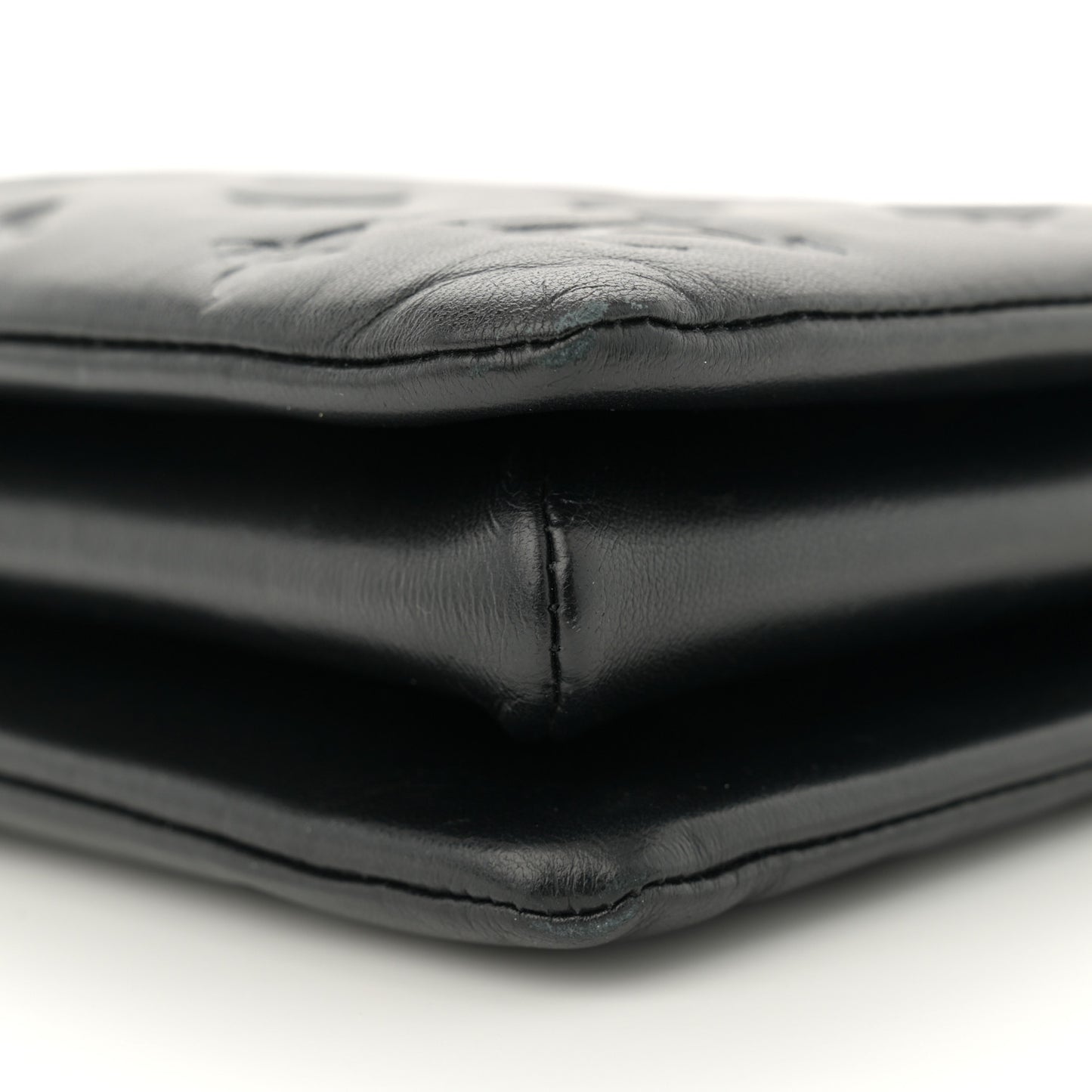 Lambskin Embossed Monogram Coussin BB Black