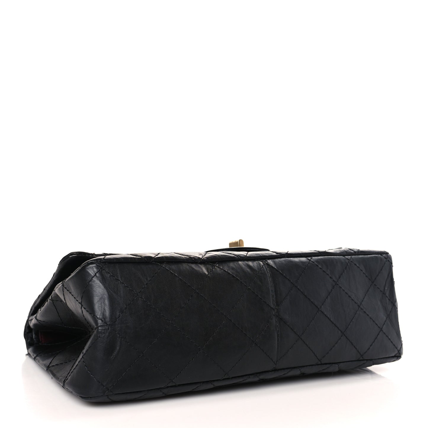 Aged Calfskin Quilted 2.55 Reissue 227 Flap Black