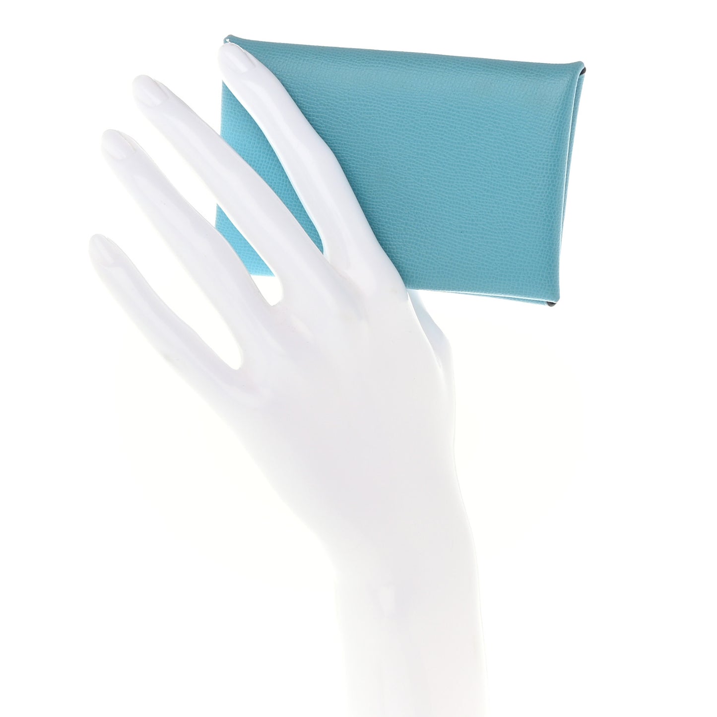 Madame Calfskin Calvi Card Case Bleu du Nord