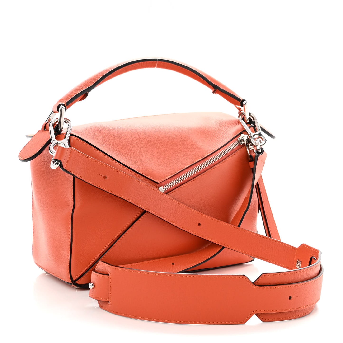 Calfskin Medium Puzzle Bag Coral