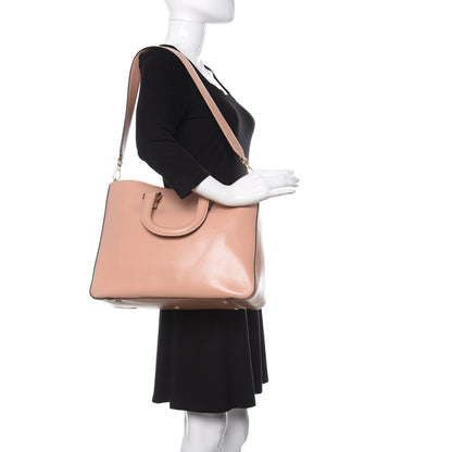 Fendi Vitello Glacier Medium FF Tote Rosa Bourbon 2 of 9