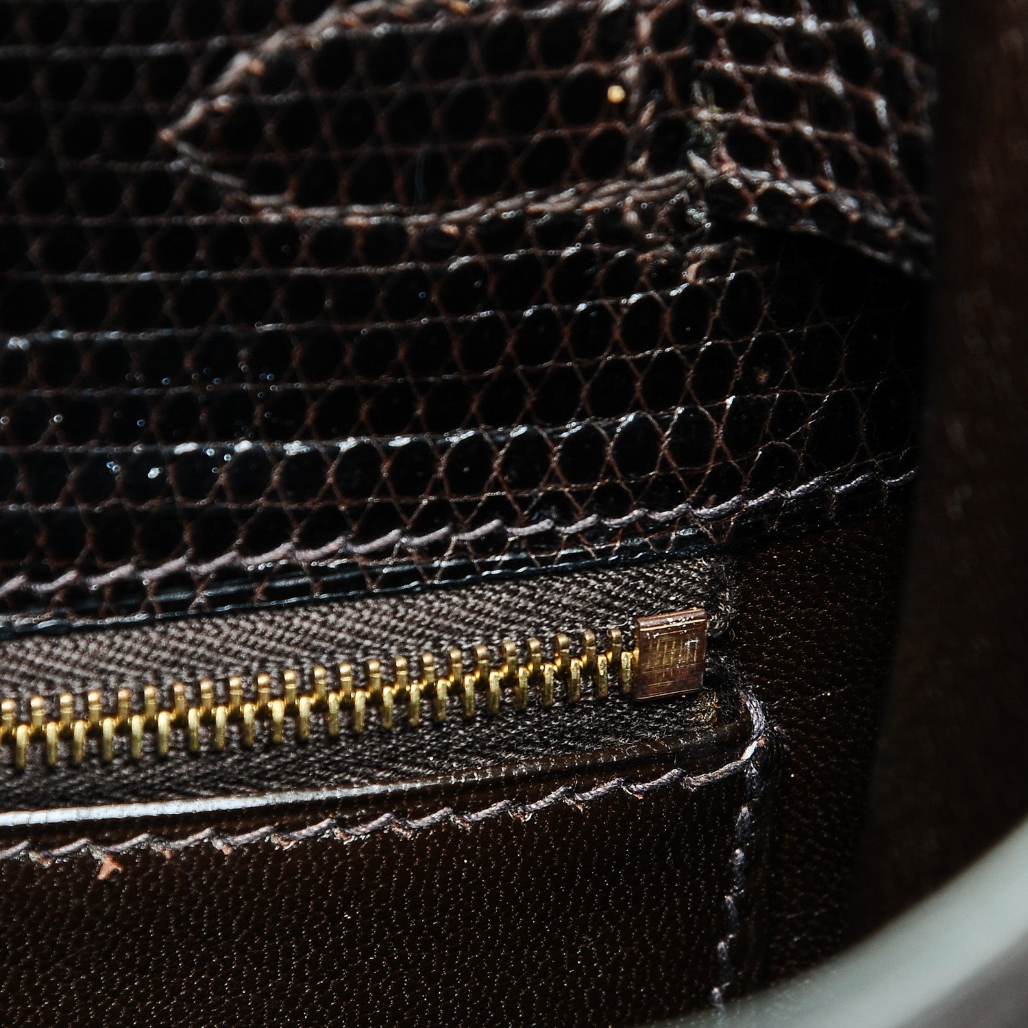 Hermes Shiny Lizard Kelly 28 Havane 20 of 20