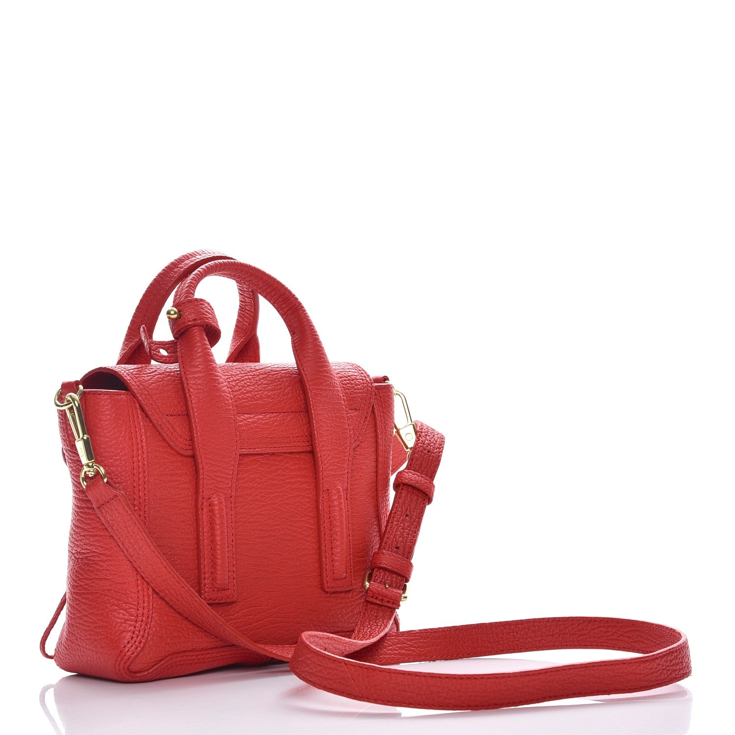 3.1 Phillip Lim 3.1 Textured Calfskin Mini Pashli Satchel Red 4 of 8