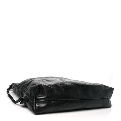 Chanel Shiny Calfskin Quilted Chanel 22 Backpack So Black 4 of 10
