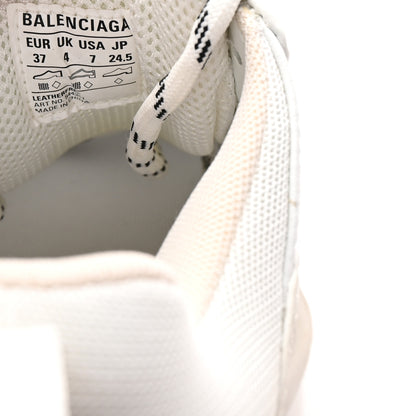 Balenciaga Fabric Mesh Clear Sole Womens Triple S Sneakers 37 White 17 of 18