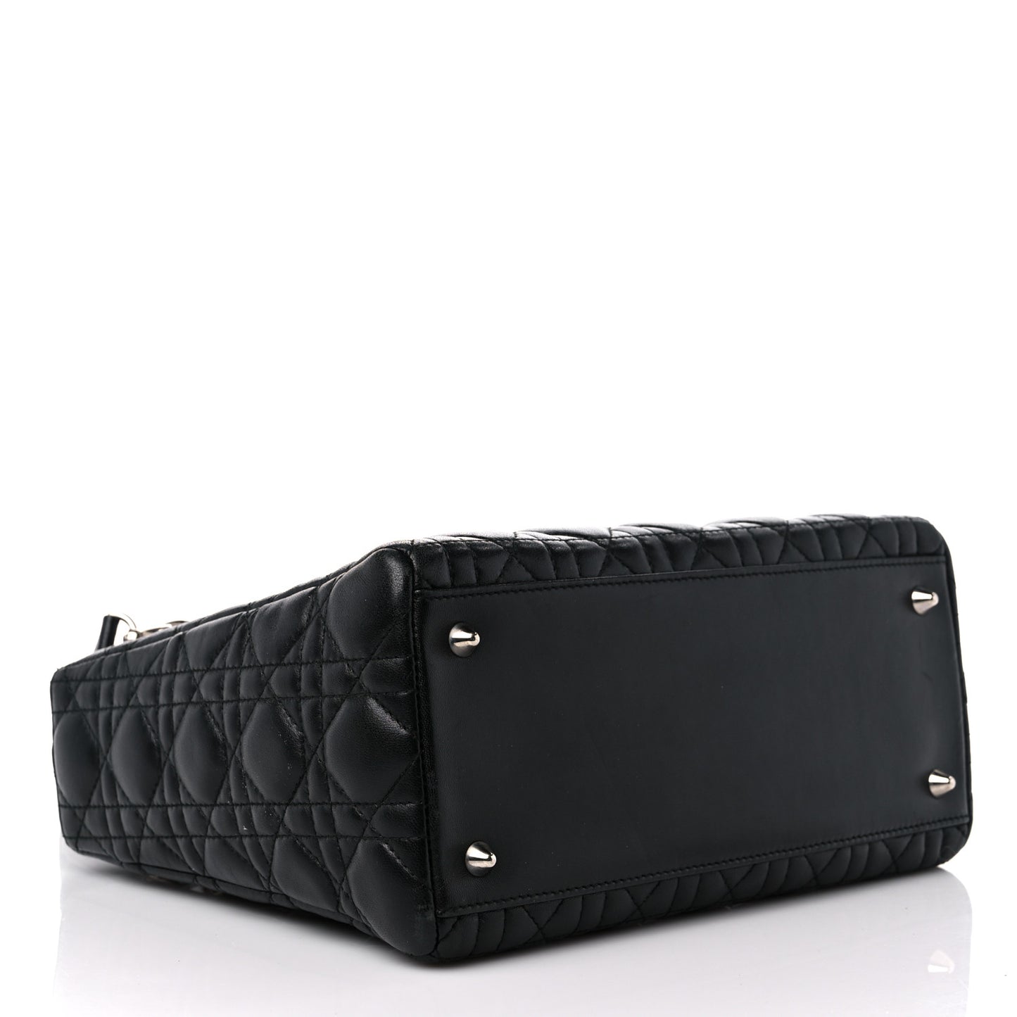 Lambskin Cannage Medium Lady Dior Black