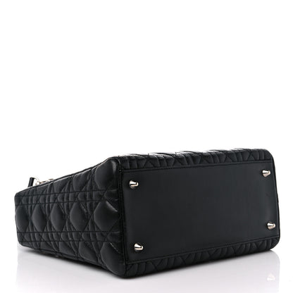 Christian Dior Lambskin Cannage Medium Lady Dior Black 4 of 16