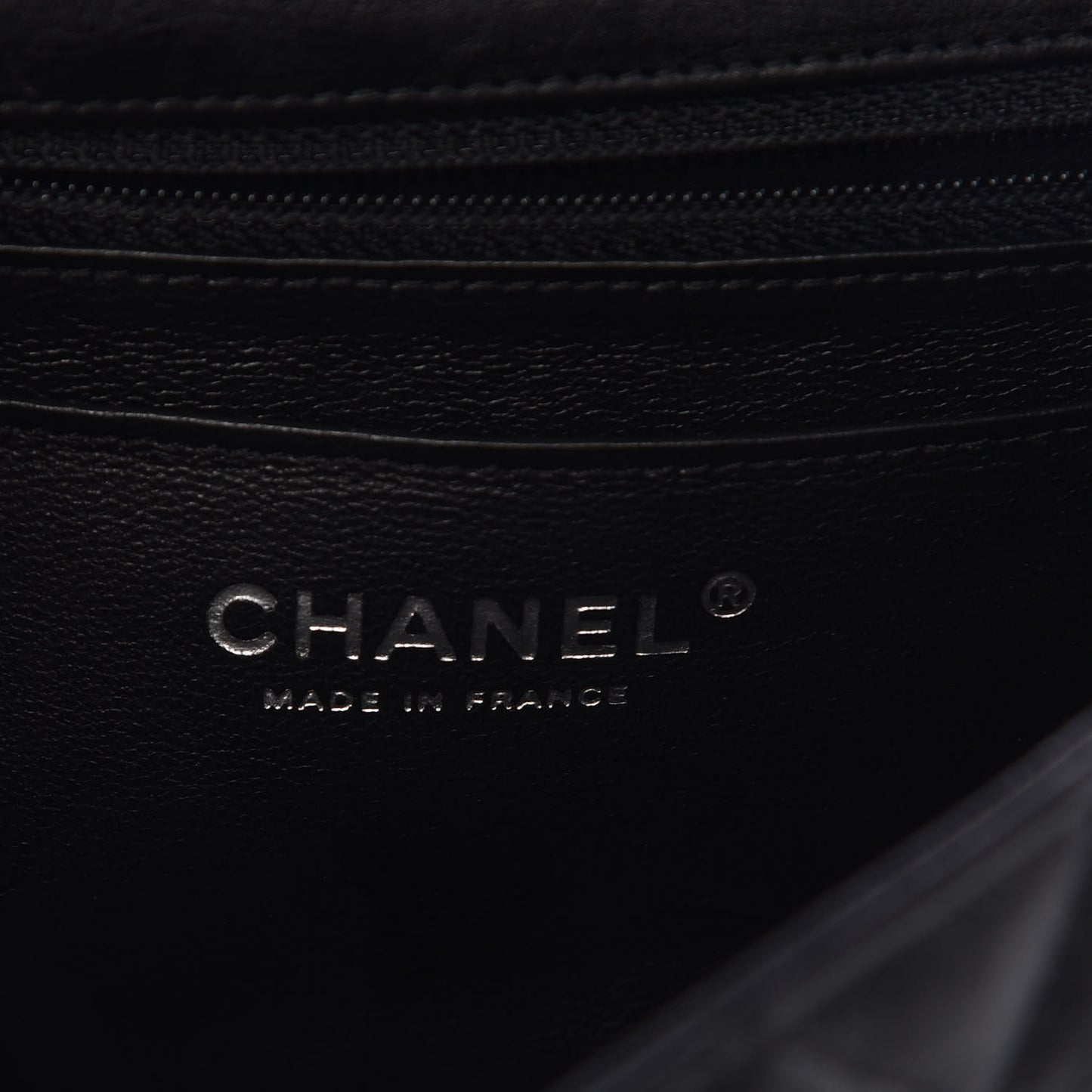 Crumpled Calfskin Quilted Mini Rectangular Flap So Black