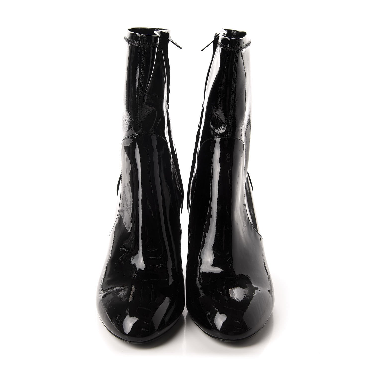 Louis Vuitton Patent Silhouette Ankle Boots 40 Black 2 of 12