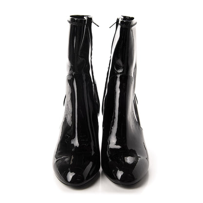 Louis Vuitton Patent Silhouette Ankle Boots 40 Black 2 of 12