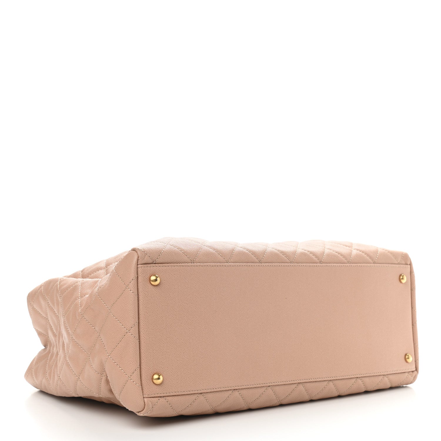 Chanel Caviar Quilted Large Coco Handle Shopping Tote Beige 4 of 12