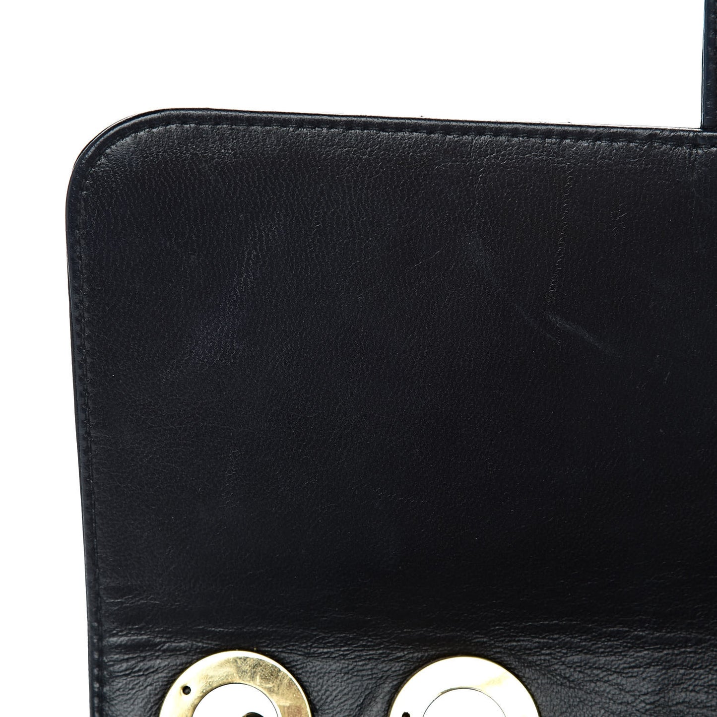 Lambskin Vertical Quilt Jumbo Single Flap Black