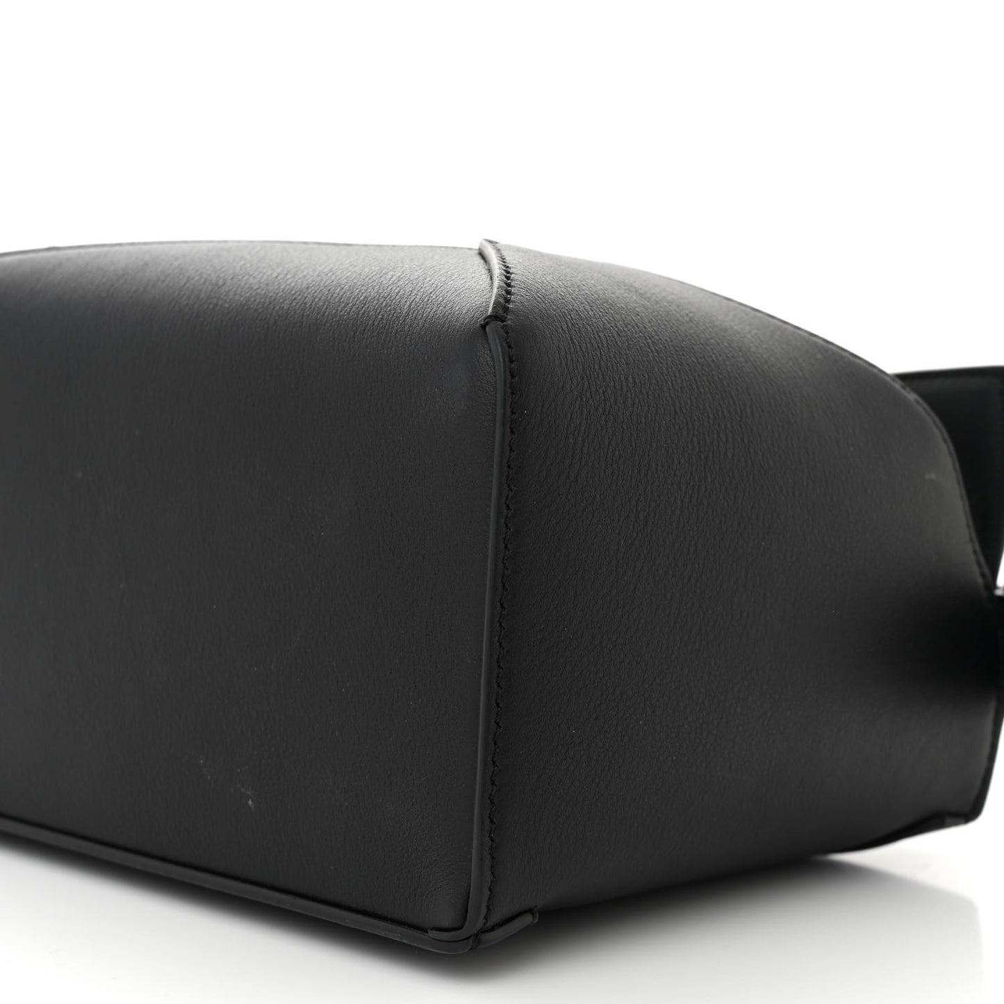 Calfskin Small Puzzle Edge Bag Black