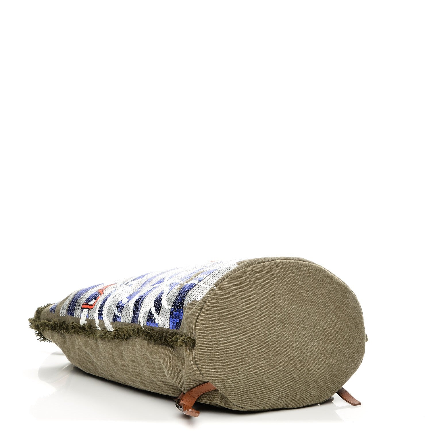 Chanel Canvas Sequins Cubano Trip Backpack Khaki 4 of 7